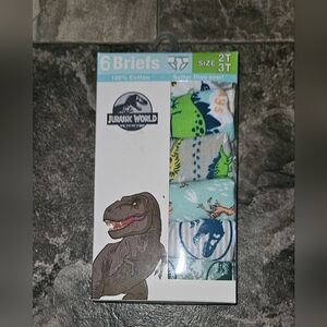 Jurassic World Toddler Briefs 6-Pack In Size 2T-3T BNIB